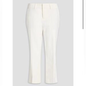 Alice + Olivia White Cropped Trousers